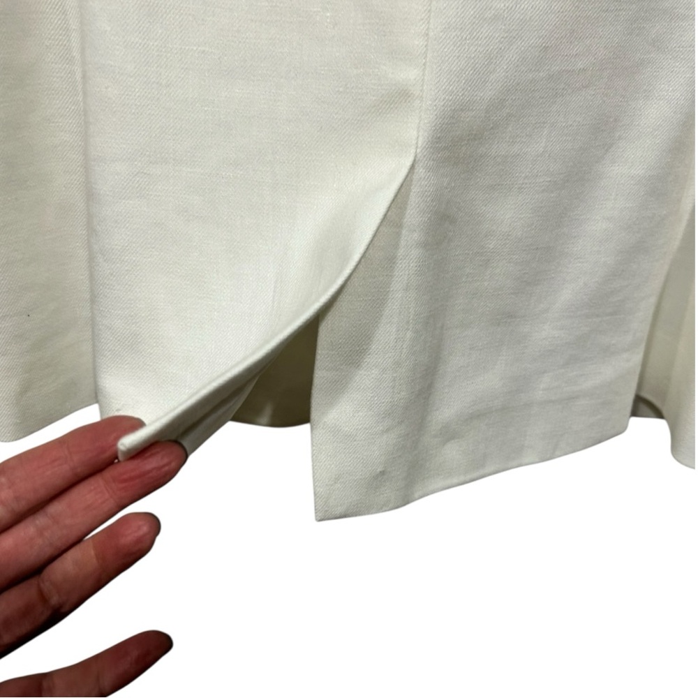 J. Crew Parke Blazer White Linen Classic Tailored Old Money Minimalist Fitted 6 - Picture 9 of 12